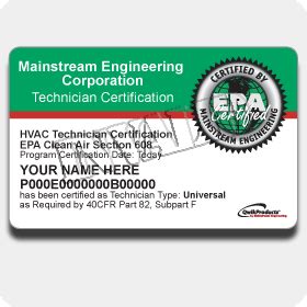 Education is important, and I have learned a lot and taken courses to help with my position as EPA Test Supervisor. . Mainstream engineering epa card replacement